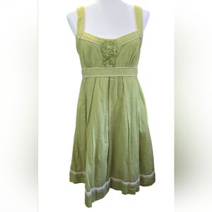 Jessica Simpson Avocado Green Mini Dress. Size Large